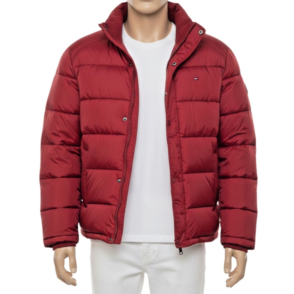 Tommy Hilfiger Classic Puffer Jacket Men's XL Red 155AN782 NWT Winter Coat Warm
